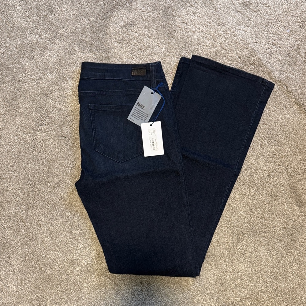 PAIGE Deep Indigo Straight Jeans